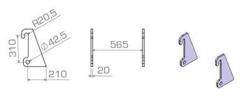Aanlasdelen Giant / Fuchs schuin 20mm (Werktuigen), Ophalen of Verzenden