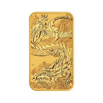 Gouden muntbaar Rectangular Dragon 2023 1 troy ounce, Verzenden