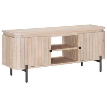 vidaXL TV-kast 105 x 30 x 45 cm Massief Mango Hout en, Huis en Inrichting, Woonaccessoires | Cd- en Dvd-rekken, Verzenden, Nieuw