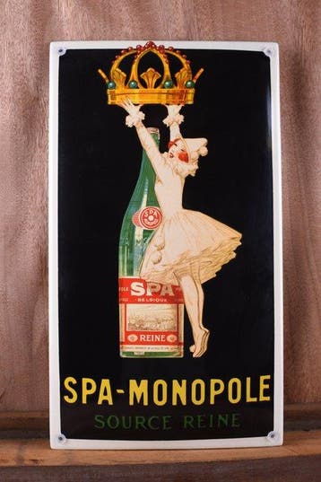 SPA MONOPOLE - ad sign - Jean D´Ylen - Reclamebord - Jean