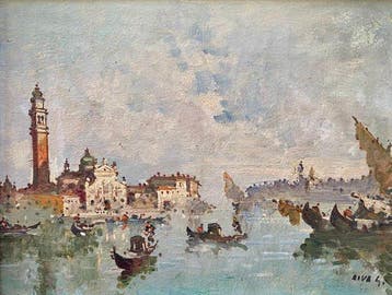 Giovanni Riva (1890-1973) - San Giorgio e la Laguna - NO, Antiek en Kunst