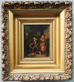 École flamande (XIX), Naar - Scène de genre avec enfants et