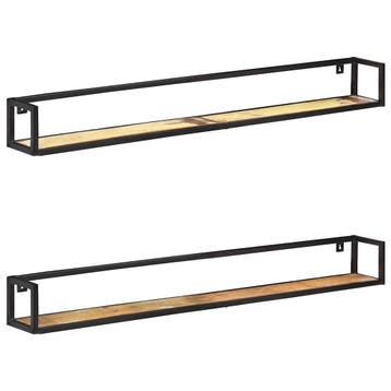 vidaXL Wandschappen 2 st 160 cm massief gerecycled hout, Huis en Inrichting, Woonaccessoires | Wandplanken en Boekenplanken, Verzenden