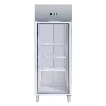 RVS vriezer met glazen deuren GN2/1 650-610 Liter -18° tot -, Witgoed en Apparatuur, Vriezers en Diepvrieskisten, Ophalen of Verzenden
