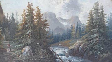 Lang August (1839-1895), Naar - Séta a vízesésnél