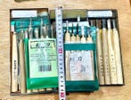 Snijwerk, 36 used/unused Japanese carving knives for