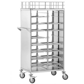 Dienbladenwagen | RVS | 2x 8 Etages (443x343) + Bovenblad |, Verzenden, Nieuw in verpakking