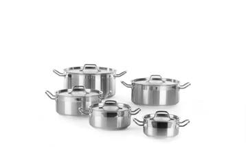 Hendi Kookpan met deksel - Profi Line - RVS -  5 Formaten, Verzenden