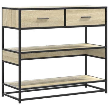 Sidetable 90cm eikenlook - Retourproduct 46% voordeliger, 50 tot 100 cm, Ophalen of Verzenden, Zo goed als nieuw, Metaal