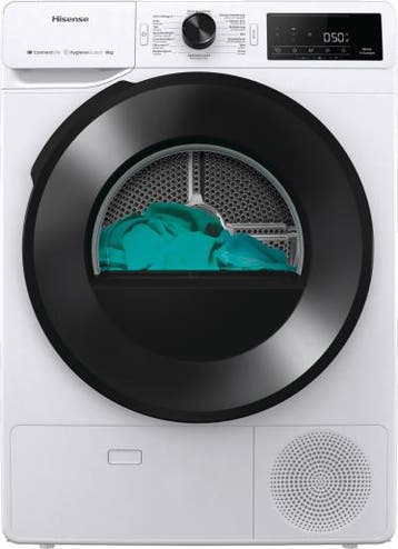 €679 Hisense DH3V800UW/BLX wasdroger Vrijstaand Voorbela, Witgoed en Apparatuur, Wasdrogers, Ophalen of Verzenden, Nieuw