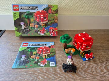 LEGO Minecraft Het Paddenstoelenhuis 21179, Zo goed als nieuw, Complete set, Lego, Minecraft