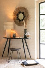 J-Line console Ovaal - hout - zwart -  – Product is, Huis en Inrichting, Verzenden, Nieuw