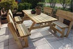 Rockwood® Picknicktafel Massief Grenen Easy Sit 2.40m, Tuin en Terras, Picknicktafels, Ophalen of Verzenden, Nieuw, Rechthoekig