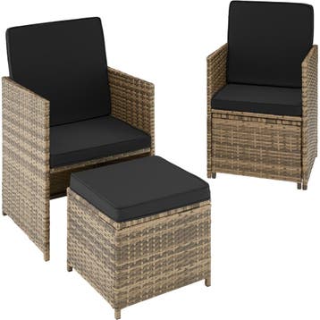 Wicker zitgroep Palermo 2+2+1 - natuur, Verzenden, Nieuw