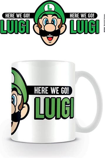 Super Mario Here we go Luigi mug, Verzenden, Nieuw