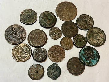 Tunesië, Westelijke Sahara, Algerije. Lot de 18 monnaies
