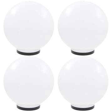 vidaXL LED-bollampen 4 st rond 40 cm PMMA, Tuin en Terras, Verzenden, Nieuw, Kunststof