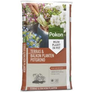 Terras- en balkonplanten potgrond | Pokon | 20 liter, Tuin en Terras, Aarde en Mest, Verzenden
