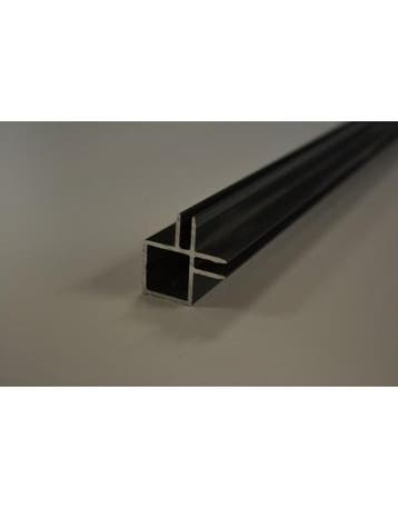 AL 4017 Aluminium antraciet 20x20x1.5mm met 2 x flens 4mm, Dieren en Toebehoren, Vogels | Hokken en Kooien, Ophalen of Verzenden
