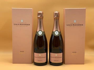 2017 Louis Roederer, Rosé - Champagne Brut - 2 Flessen (0.75, Verzamelen, Nieuw