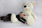 Teddybeer 170cm Wit Geborduurd | Premium | OP=OP, Ophalen of Verzenden, Nieuw, Beer