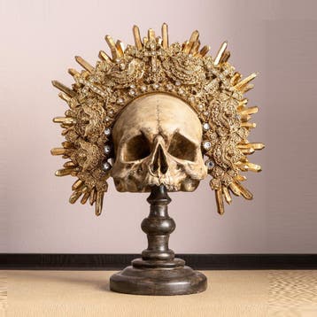 *WOONWINKEL* Kare Design King Skull Deco Gouden Schedel, Huis en Inrichting, Verzenden, Nieuw