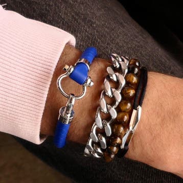 Omega Accessories; Sailing Bracelet; Fresh Blue; Rubber;..., Sieraden, Tassen en Uiterlijk, Armbanden, Ophalen of Verzenden, Zo goed als nieuw