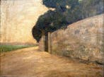 Arnaldo Tamburrini (1901-1966) - Gate at sunset, Antiek en Kunst, Kunst | Schilderijen | Klassiek