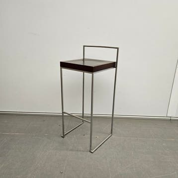 LaPalma Cubo designkruk - bruine houten zitting (alleen per, Ophalen of Verzenden, Nieuw