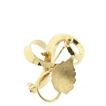 Vintage artistieke gouden broche, Sieraden, Tassen en Uiterlijk, Broches, Ophalen of Verzenden, Gebruikt, Goud, Goud