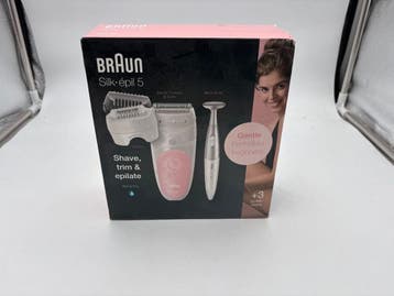 Braun Silk-épil 5 5-820 - Epilator - Wet & Dry - Wit/Roze, Verzenden, Nieuw
