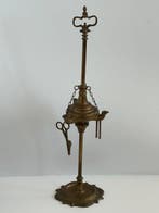 Olielamp - Koper, Messing - Walvis olielamp., Antiek en Kunst