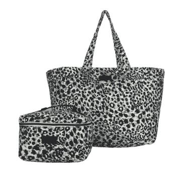 Reisset Strandtas/Weekendtas + Toilettas Panterprint, Verzenden, Nieuw
