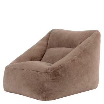 Icon Natalia Zitzak Stoel Faux Fur - Mochabruin, Verzenden, Nieuw, Bruin, Zitzakstoel