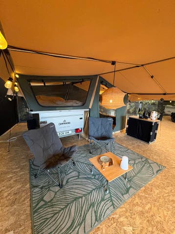 CAMPANERO Eck-Oh – vouwwagen voor 2–4 personen, Caravans en Kamperen, Meerkleurig, Tot en met 4, Ophalen, Overige merken