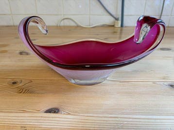 Flygsfors - Paul Kedelv - Vaas - Schelp - Glas - Schelp vaas, Antiek en Kunst, Antiek | Glas en Kristal
