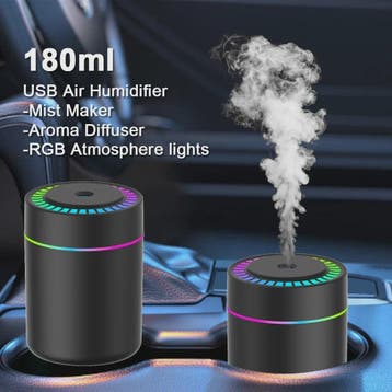 180ML Mini Luchtbevochtiger & Aroma Diffuser met USB en Sfee, Witgoed en Apparatuur, Verzenden, Nieuw