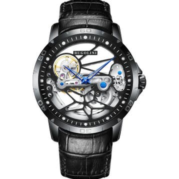 BUGOLINI® Orbis steel Automatisch Mechanisch Horloge - Zwart, Sieraden, Tassen en Uiterlijk, Horloges | Heren, Overige merken