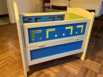 Scholten en Visser - P.E.L. Izeren - Bed - Hout - Art Deco /