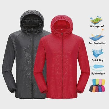 Unisex Winddichte & Waterdichte Outdoor Jas - Sneldrogend &, Verzenden, Nieuw