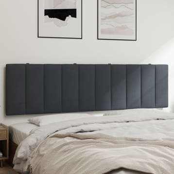 vidaXL Hoofdbordkussen Hanko 180 cm fluweel donkergrijs, Verzenden, Nieuw