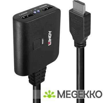 Lindy 38356 video splitter HDMI 2x HDMI, Verzenden, Nieuw