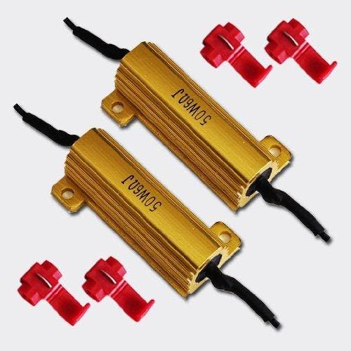 2 Resistors 50W 6 Ohm voor 12Volt LED lampen, Auto diversen, Auto-accessoires, Verzenden