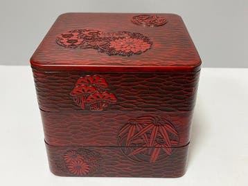 Ne-goro nuri - Doos - Traditionele Japanse Jubako met