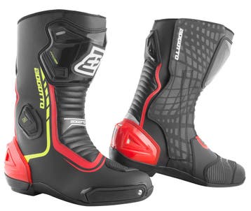 Bogotto Race-X Motorlaarzen Zwart Rood Geel, Motoren, Laarzen, Nieuw met kaartje, Bogotto, Heren