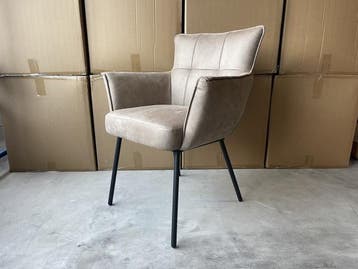 Veiling - Eetkamerstoel Nevin (set van 6) - microleder - liv, Huis en Inrichting, Nieuw