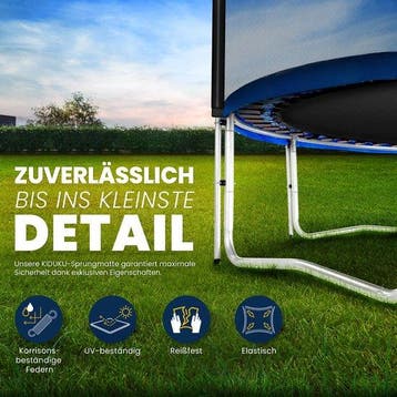 KIDUKU® Trampoline Ø366cm | Complete set met veiligheidsnet,, Verzenden, Zo goed als nieuw