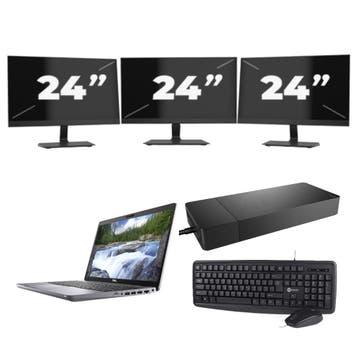 Dell Latitude 5510 -   i5-10e  8GB  - 256GB  + 3x 24 inch ., Computers en Software, Windows Laptops, Verzenden, 8 GB, Refurbished