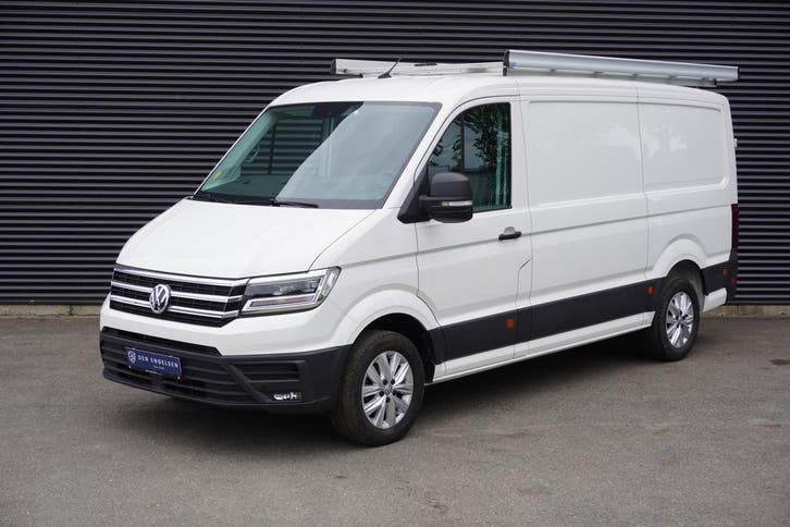 Volkswagen Crafter 35 140pk Automaat L3H2/L2H1 LED Apple Car, Auto's, Bestelauto's, Lease, Automaat, Financial lease, Wit, Gebruikt