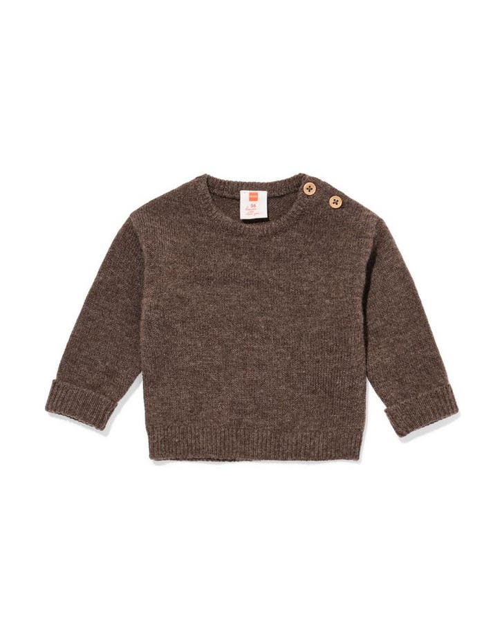 HEMA Newborn trui merinowol donkerbruin, Kinderen en Baby's, Babykleding | Overige, Nieuw, Verzenden